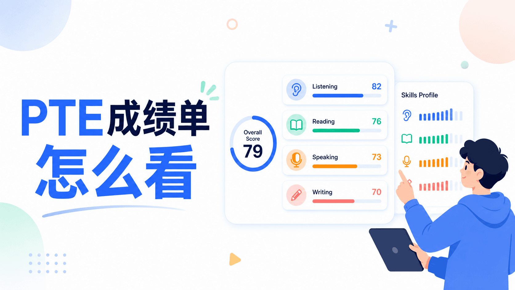 PTE成绩单怎么看才不白考 先看四科分和技能画像再补短板更稳