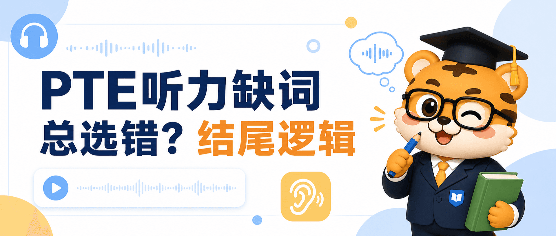 PTE听力缺词总选错?结尾逻辑这样抓更不容易丢分