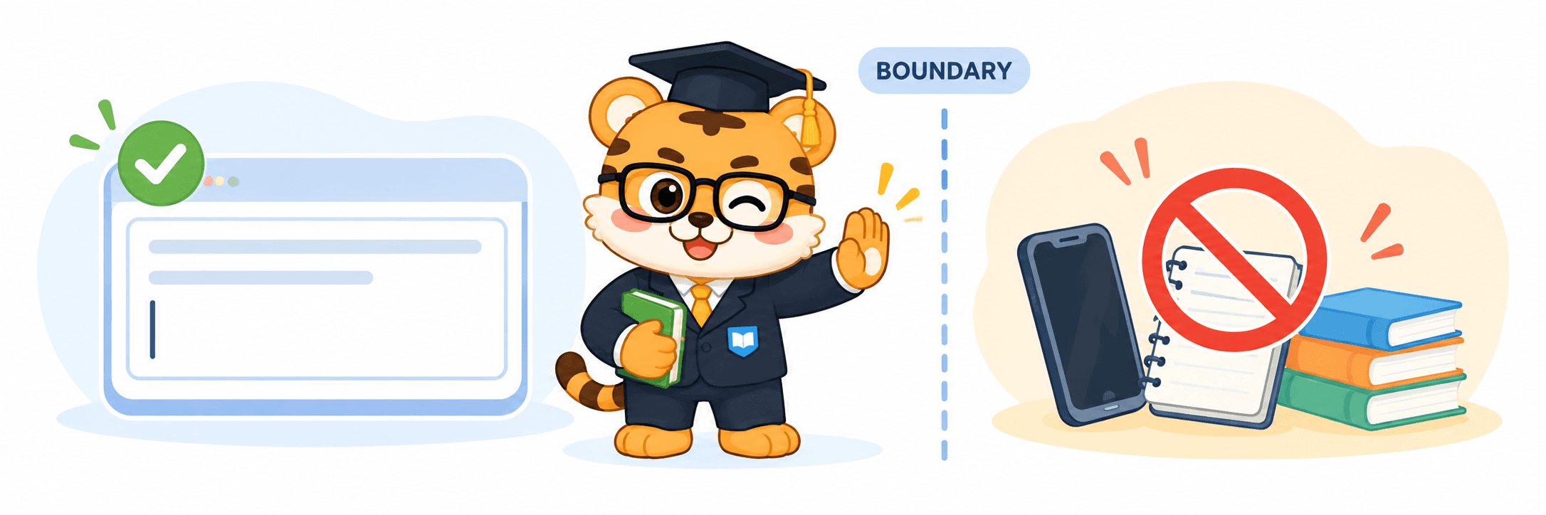 Outside answers and PTE test boundaries