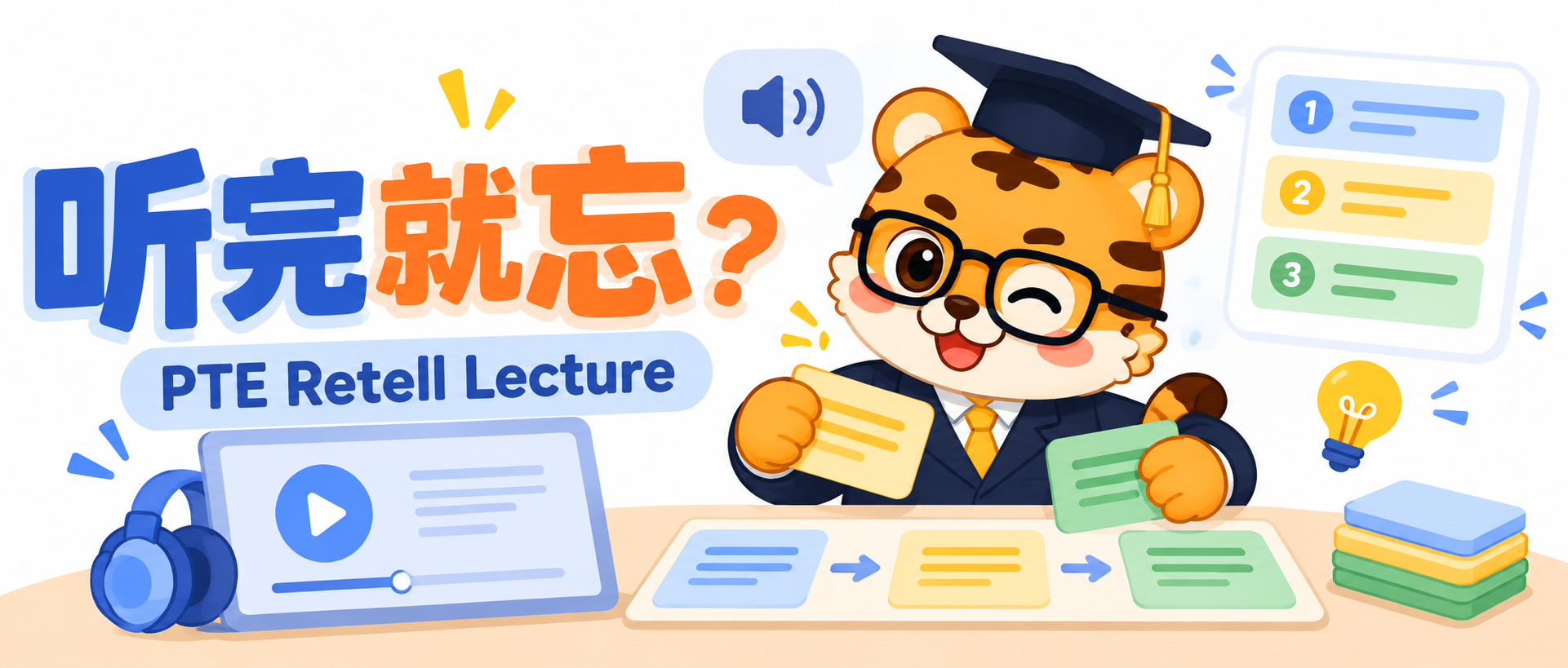 PTE Retell Lecture 笔记怎么整理？从主旨到例子的复述方法 [2026指南]