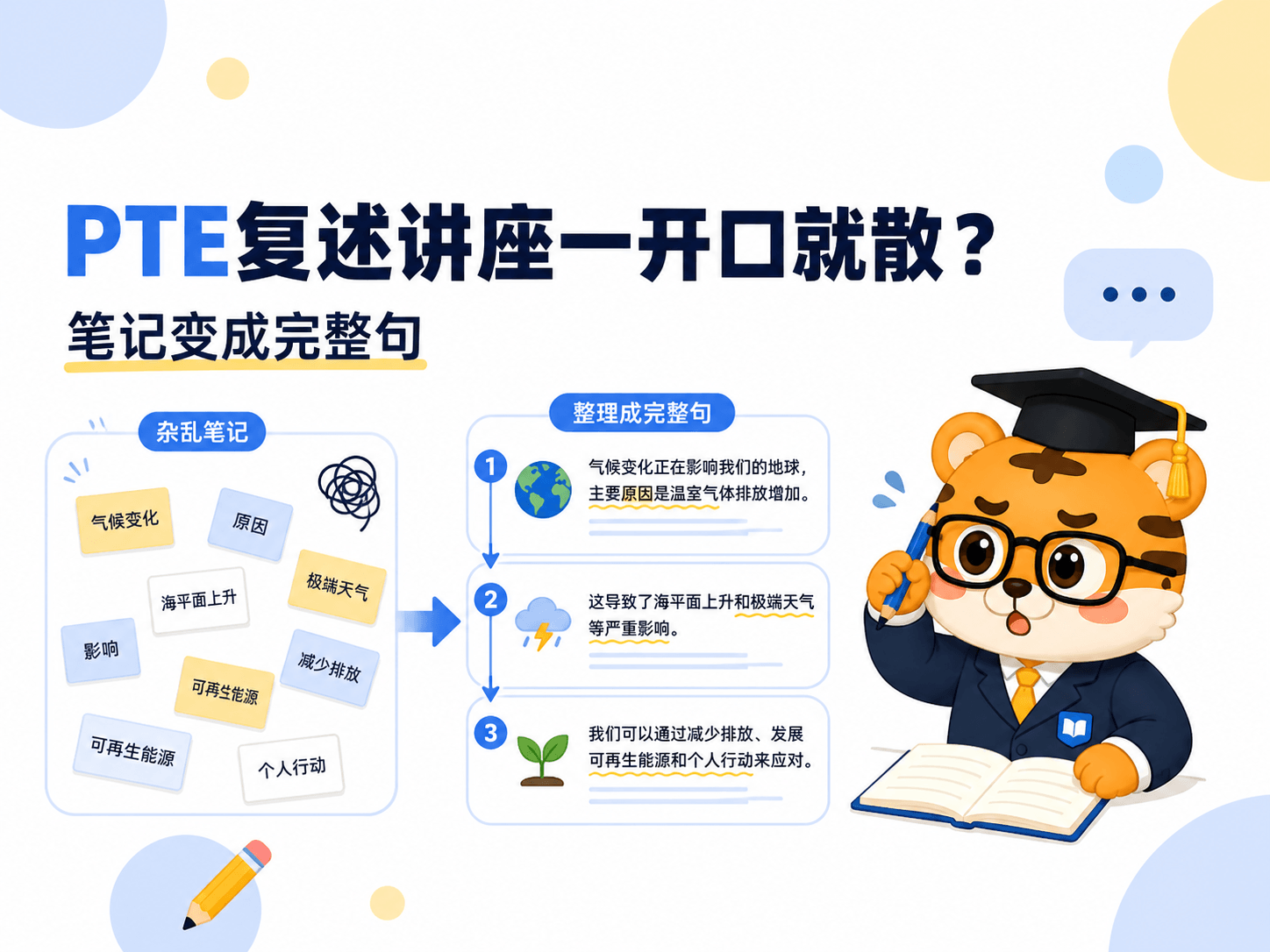 PTE复述讲座一开口就散？这样稳住逻辑 [2026指南]